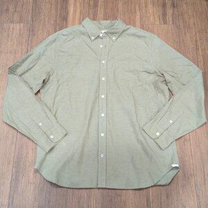 Gap The Modern Oxford Olive Green Men's Oxford Button down Shirt Size XL